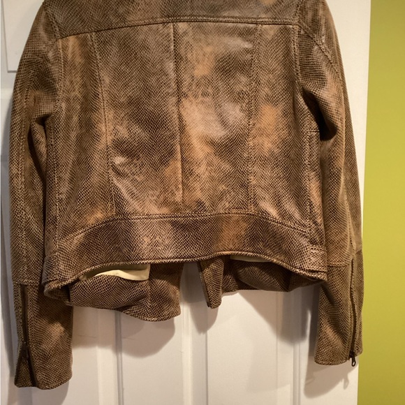 Free People Snake-Embossed Faux Leather Jacket - Picture 5 of 8